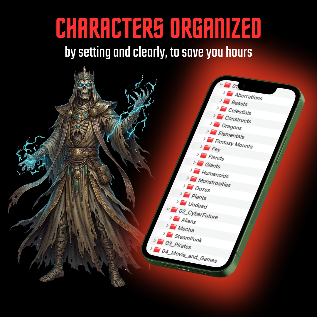 2.000 Resources RPG Bestiary - 1.000 Creature and 1.000 matched token fot VTT