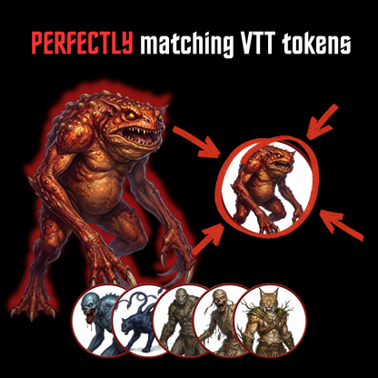 2.000 Resources RPG Bestiary - 1.000 Creature and 1.000 matched token fot VTT