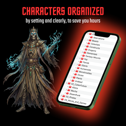 2.000 Resources RPG Bestiary - 1.000 Creature and 1.000 matched token fot VTT