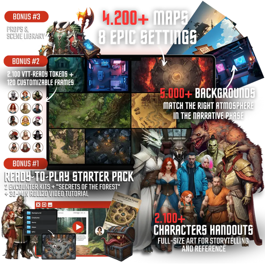 RPG Master Resources Bundle — 15,000+ VTT-Ready Assets for Game Masters